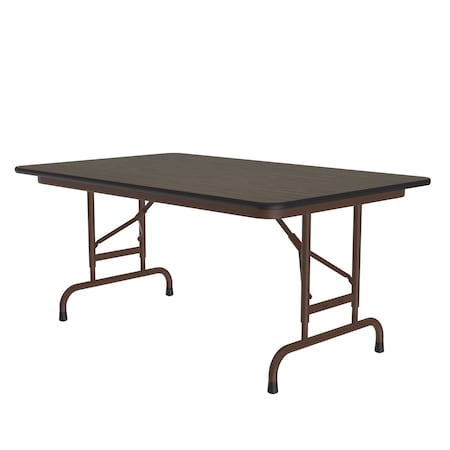 Correll Folding Table, 32 in H, Particleboard Top, Melamine, Walnut CFA3048M-01